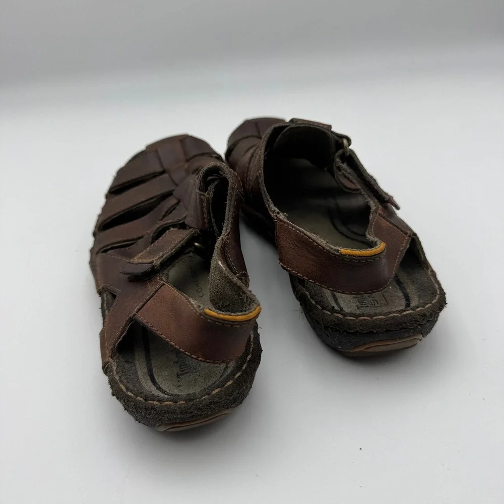 Timberland Altamonte Leather Fisherman Sandals Brown Mens 9M 65511 Smart Comfort